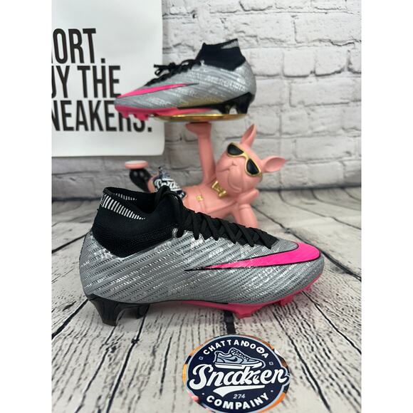 Nike Mercurial Zoom Superfly 9 Elite XXV FG Soccer Cleats Womens 6 Grey Pink NEW